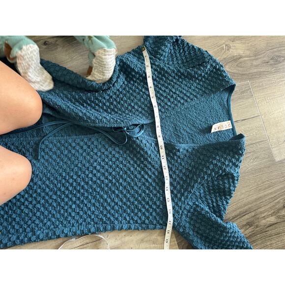 Dolan Anthro Left Coast Collection Blue Textured Knit Duster Cardigan Small - Picture 3 of 9